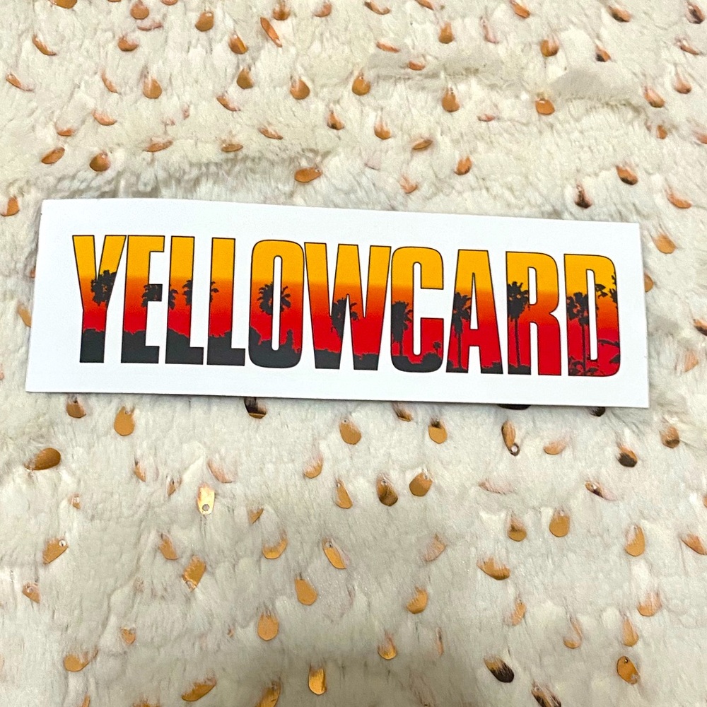Yellow Card Sticker. Ocean Avenue. 2000. Y2K. Punk. Rock. 2 in X 6 in.
